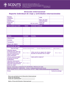Reporte Individual de viaje y actividades internacionales