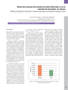 Efecto del consumo del extracto de haba (Vicia faba L.) en el