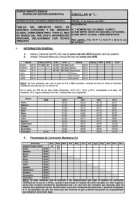 Tablas del Impuesto Único de Segunda Categoría