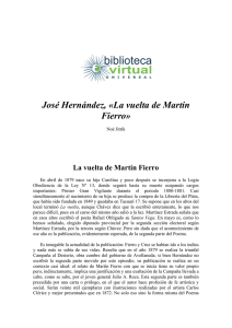 José Hernández, «La vuelta de Martín Fierro»