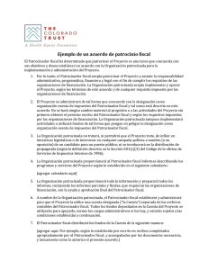 Ejemplo de un acuerdo de patrocinio fiscal