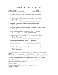 registro de la historia del asma