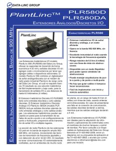 PlantLinc PLR580 - Data
