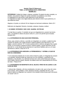 La integridad en el ministerio
