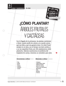 árboles frutales y cactáceas