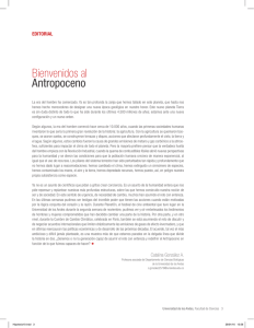 Bienvenidos al Antropoceno (PDF Available)