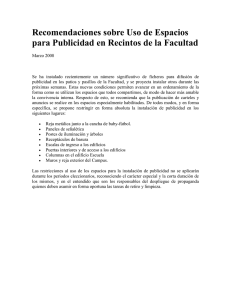 Recomendaciones sobre Uso de Espacios para Publicidad en