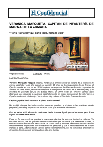 El Confidencial.com entrevista a la Capitán de Infantería de Marina