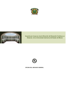Acuerdo por el que se crea la Dirección de Educación Continua y a