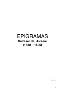 del Alcazar, Baltasar, EPIGRAMAS