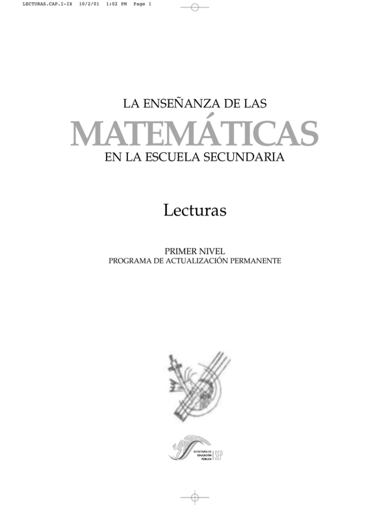 EN LA ESCUELA SECUNDARIA - Departamento De Matemáticas