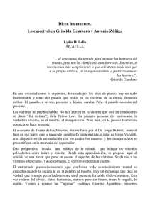 Dicen los muertos. Lo espectral en Griselda Gambaro y Antonio