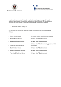 A continuación se muestra la lista de preseleccionados/as para la