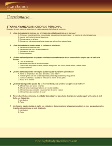 ETAPAS AVANZADAS: CUIDADO PERSONAL