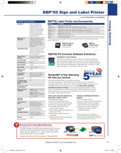 BBP®85 Sign and Label Printer