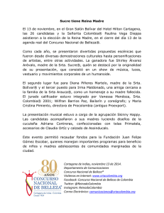 Sucre tiene Reina Madre El 13 de noviembre, en el Gran Salón