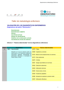 Validación de los diagnósticos enfermeros: "Valores determinantes"