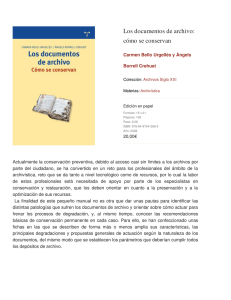 Los documentos de archivo: cómo se conservan