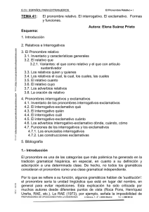 Pronombres Relativos, Interrogativos y Exclamativos en Español