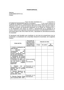 PODER ESPECIAL Señores ALMACENES ÉXITO S.A.