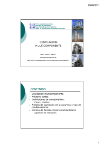 Destilación Multicomponente - Web del Profesor