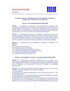 Ley 23351 Bibliotecas Populares