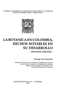 la botánica en colombia, hechos notables en su desarrollo