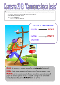 ORACIÓN SILENCIO LIMOSNA ESFUERZO SACRIFICIO