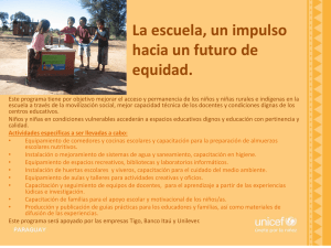 La escuela, un impulso hacia un futuro de equidad.
