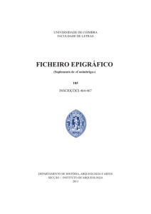 FICHEIRO EPIGRÁFICO - Universidade de Coimbra