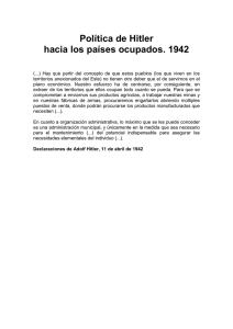 Política de Hitler hacia países ocupados, 1942
