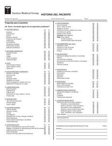 historia del paciente - Sanitas Medical Group
