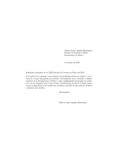 Carta de Solicitud - Escuela de Verano en Física