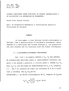 ALGUNAS CUESTIONES SOBRE FUNCIONES DE PERDIDA
