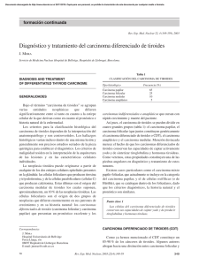 Diagnóstico y tratamiento del carcinoma diferenciado de tiroides