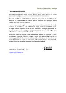 Zonas adaptativas y radiación. - Evolibro