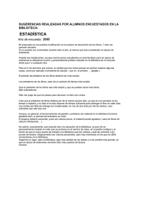 Sugerencias de los alumnos