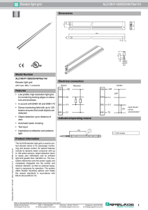 1 Elevator light grid AL2109 P 1820/25/49/76a/143