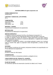 1 ACETAZOLAMIDA 25 mg/ml suspensión oral FORMA
