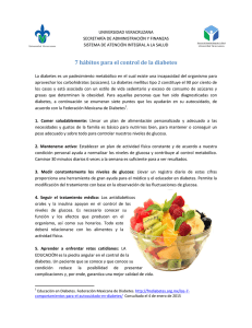 7 hábitos para el control de la diabetes