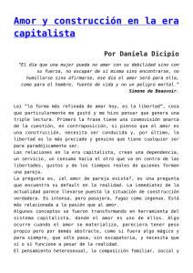 Amor y construcción en la era capitalista