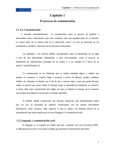 Capítulo 1 El Proceso de la Comunicación