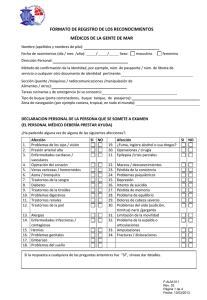 formato sugerdo para el registro de los reconocimientos médicos de