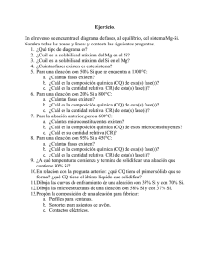 Ejercicio. En el reverso se encuentra el diagrama de fases, al