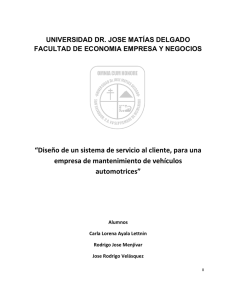 “Diseño de un sistema de servicio al cliente, para una empresa de