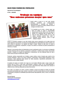Trabajo en equipo: "Dos cabezas piensan mejor que una"
