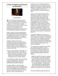 Cristo, el Mundo está Lleno de tus Beneficios