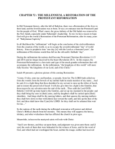 CHAPTER 72 : THE MILLENNIUM, A RESTORATION OF THE