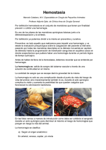 Hemorragia y hemostasia