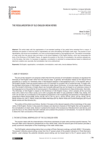 THE REGULARIZATION OF OLD ENGLISH WEAK VERBS